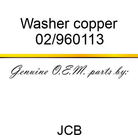Washer, copper 02/960113