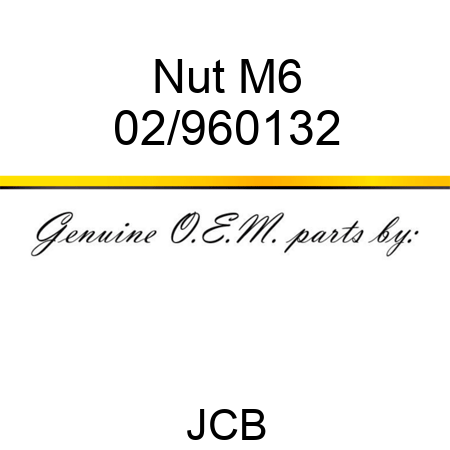 Nut, M6 02/960132