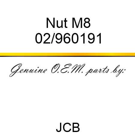 Nut, M8 02/960191