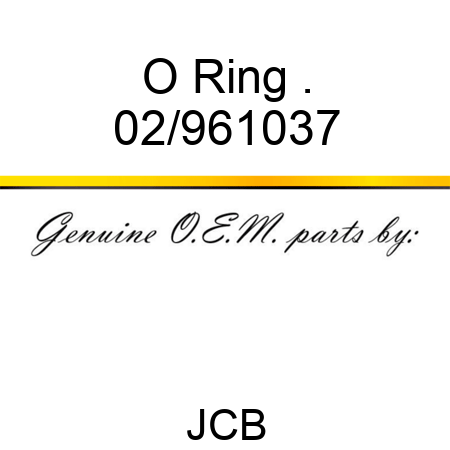 O Ring, . 02/961037