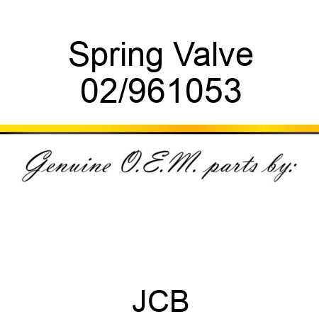 Spring, Valve 02/961053