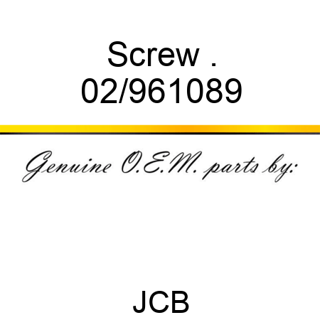 Screw, . 02/961089