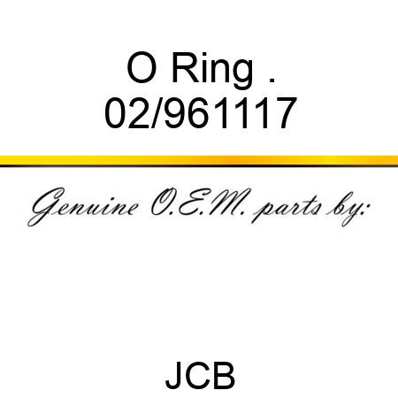 O Ring, . 02/961117