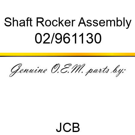 Shaft, Rocker Assembly 02/961130