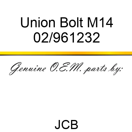 Union, Bolt M14 02/961232