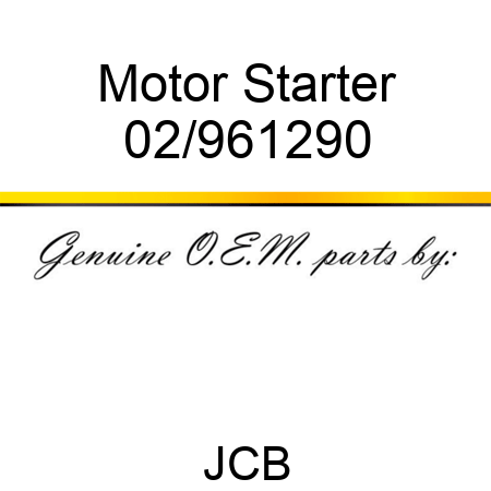 Motor, Starter 02/961290