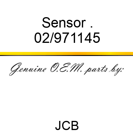 Sensor, . 02/971145