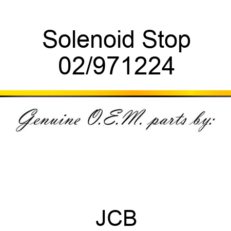 Solenoid, Stop 02/971224