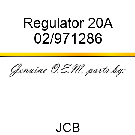 Regulator, 20A 02/971286