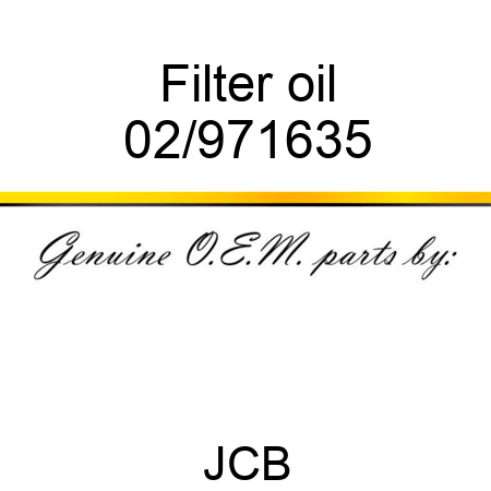 Filter, oil 02/971635