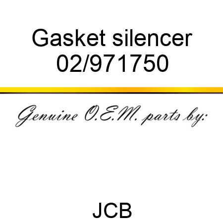 Gasket, silencer 02/971750
