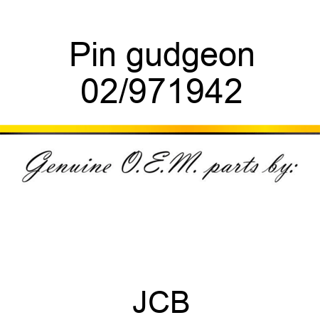 Pin, gudgeon 02/971942