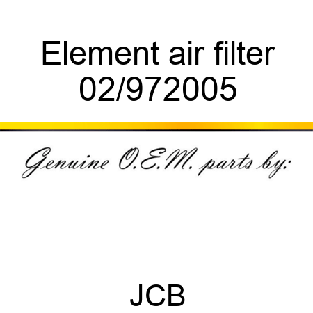 Element, air filter 02/972005