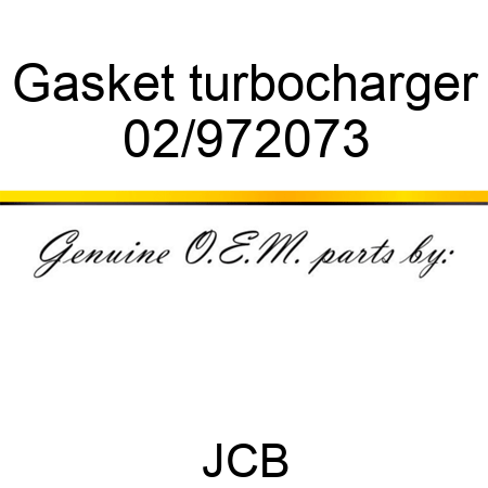 Gasket, turbocharger 02/972073