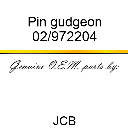 Pin, gudgeon 02/972204