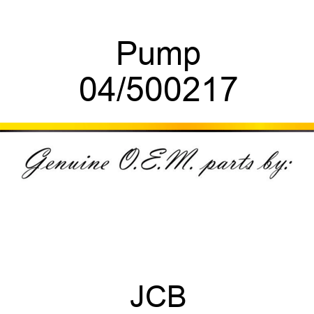 Pump 04/500217