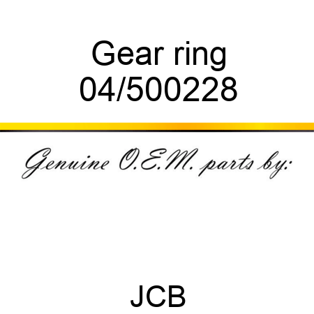 Gear, ring 04/500228