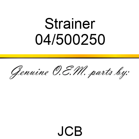Strainer 04/500250