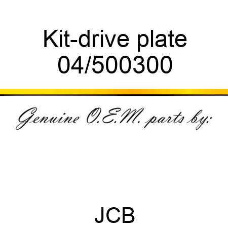 Kit-drive plate 04/500300