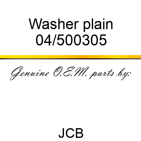 Washer, plain 04/500305