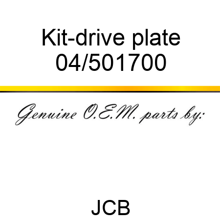 Kit-drive plate 04/501700