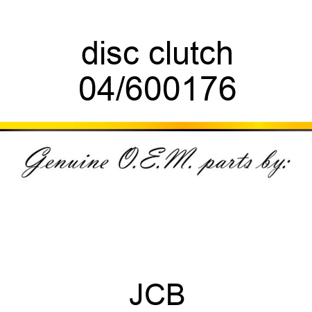 disc, clutch 04/600176