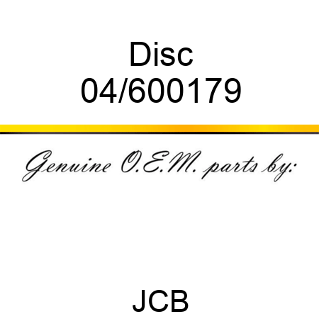Disc 04/600179