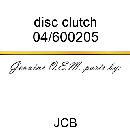 disc, clutch 04/600205