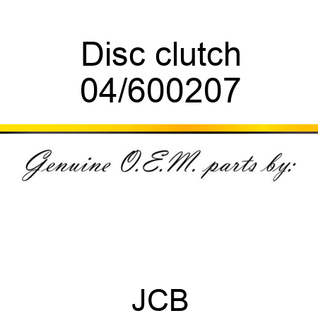 Disc, clutch 04/600207