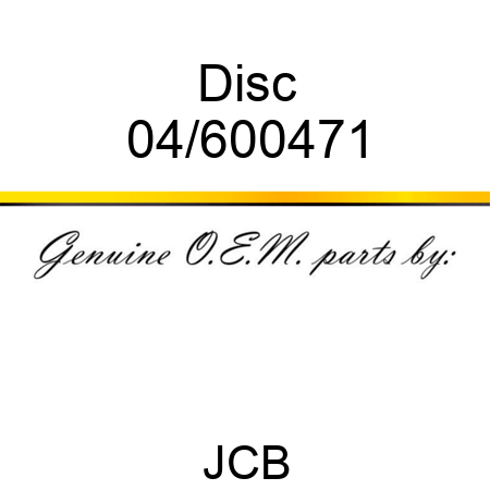 Disc 04/600471