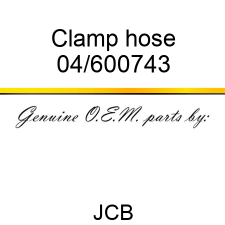 Clamp, hose 04/600743