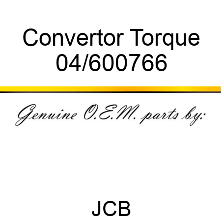 Convertor, Torque 04/600766