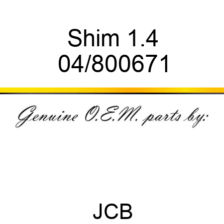 Shim, 1.4 04/800671