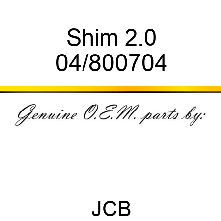 Shim, 2.0 04/800704