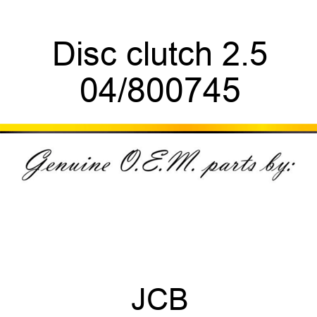 Disc, clutch, 2.5 04/800745