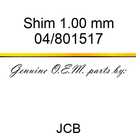 Shim, 1.00 mm 04/801517