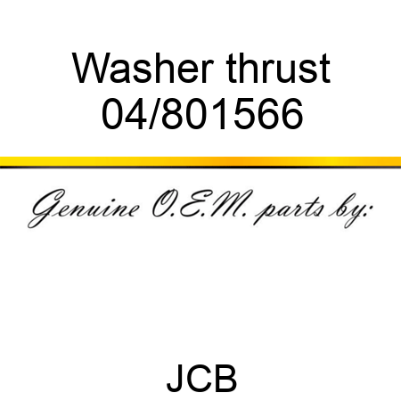 Washer, thrust 04/801566