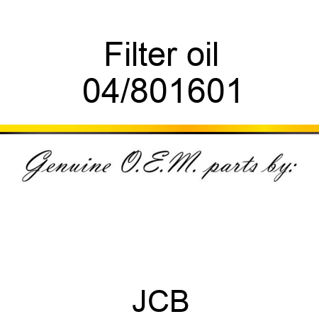 Filter, oil 04/801601