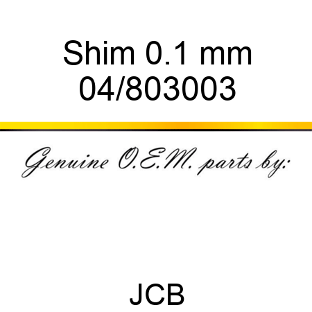 Shim, 0.1 mm 04/803003