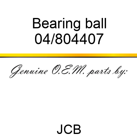 Bearing, ball 04/804407