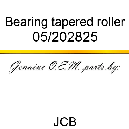 Bearing, tapered roller 05/202825