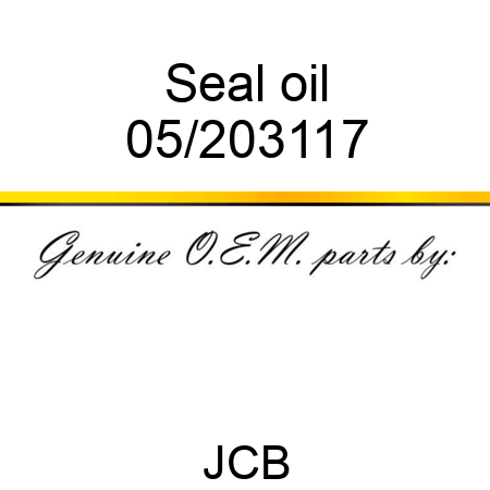 Seal, oil 05/203117