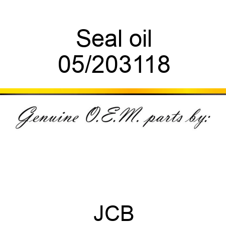 Seal, oil 05/203118