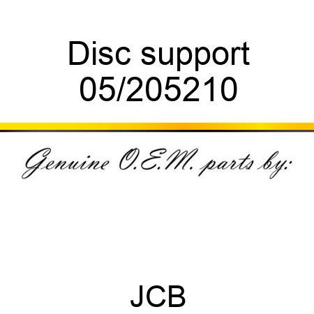 Disc, support 05/205210