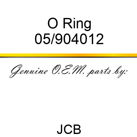 O Ring 05/904012