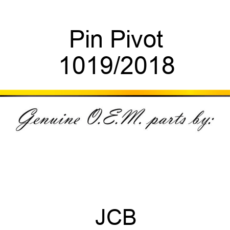 Pin, Pivot 1019/2018