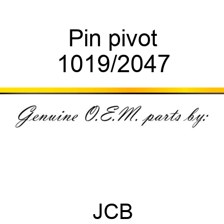 Pin, pivot 1019/2047