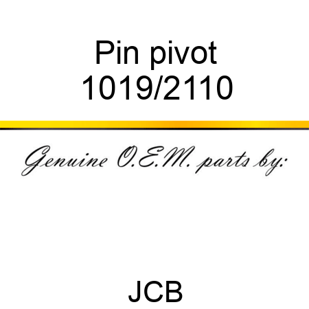 Pin, pivot 1019/2110