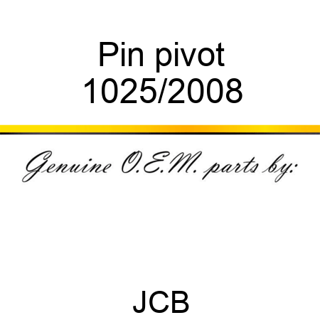 Pin, pivot 1025/2008