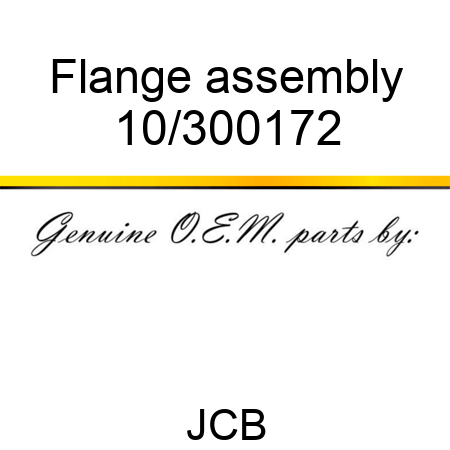 Flange, assembly 10/300172